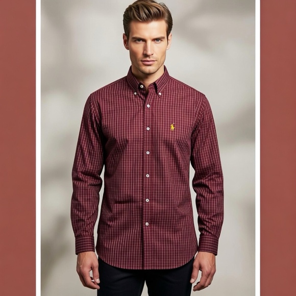 Vintage Polo RalphLauren Blake Button Down Shirt Men 16 Red White Plaid Pony 90s - Picture 11 of 11
